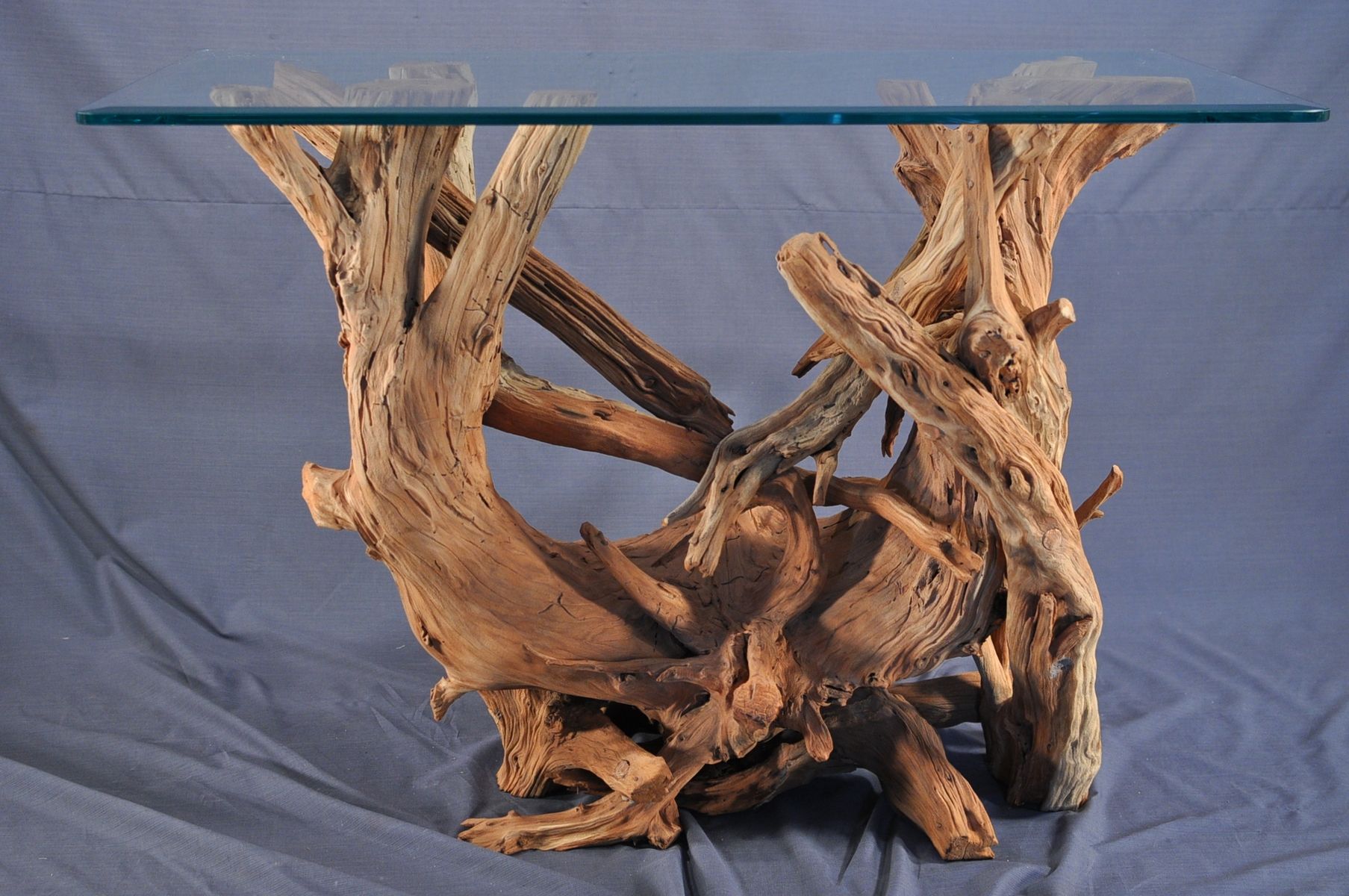 Custom Made Driftwood Sofa Table By