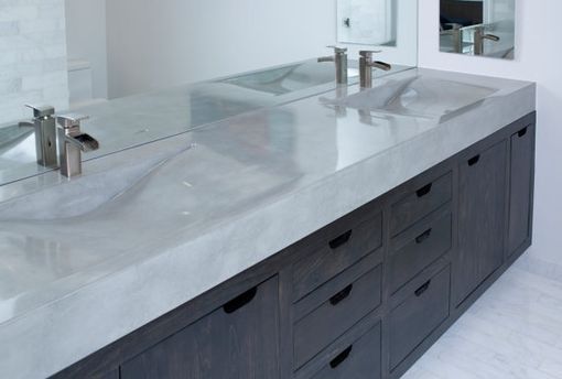 Custom Made Integral Concrete Vanity Sink