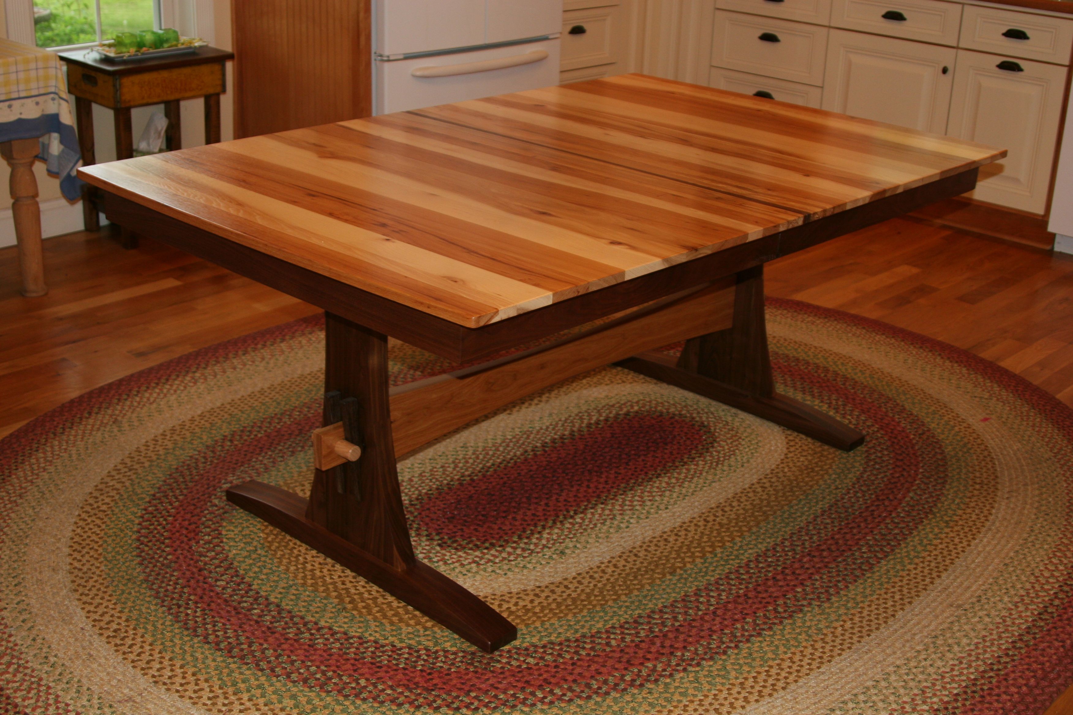 solid wood kitchen table with leaf