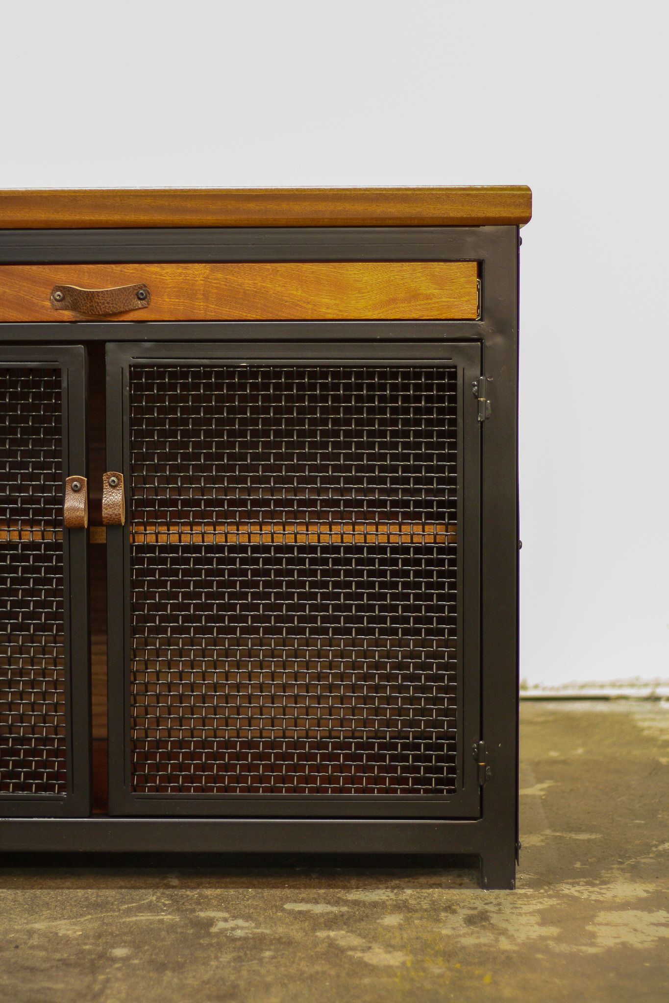 Hand Crafted 4' Waterfall Hutch by Two Bolts Studios