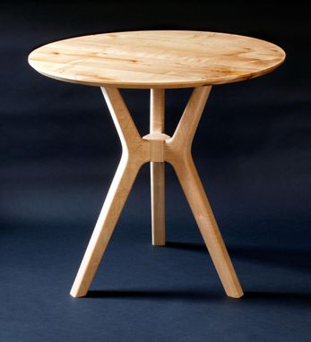 Custom Made Trichotomic Tripod Table In Hard Maple