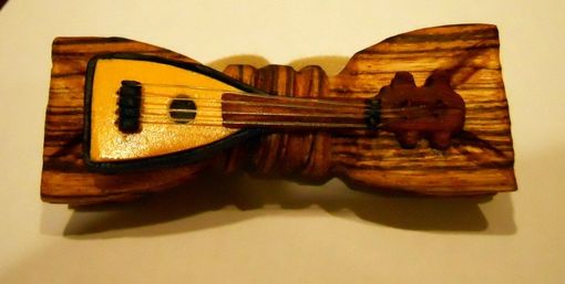 Custom Made Wood Bow Tie With The Fluke Ukulele