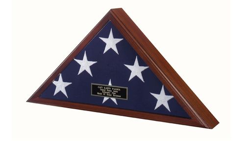 Custom Made Officers Flag Display Case, Burial Flag, Coffin Flag Case