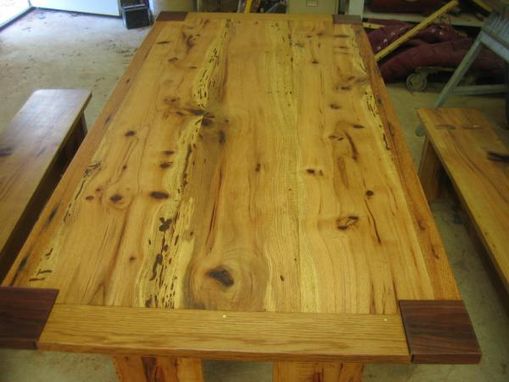 Custom Made Hickory And Oak Mission Style Dining Table