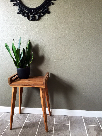 Buy Hand Made Reclaimed Side Table - Dark Walnut, made to order from HH