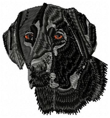 Custom Made Black Lab Embroidery Design