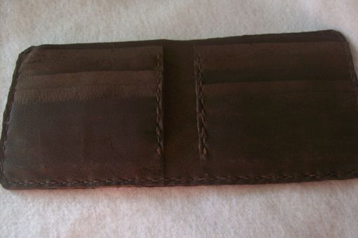 Custom Made Custom Leather Wallet With Custom Interior, Texas Star Design And In Weathered Color