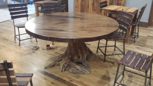 Custom Made Walnut Live Edge Table With Custom Root Bases