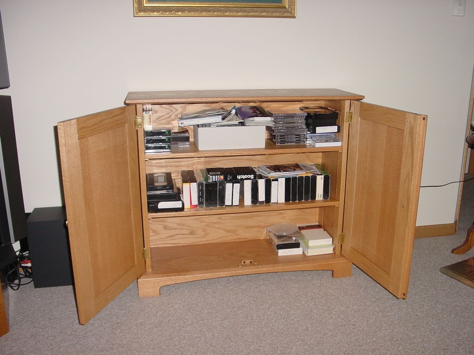 Handmade Oak Media Center by BBG Woodworks