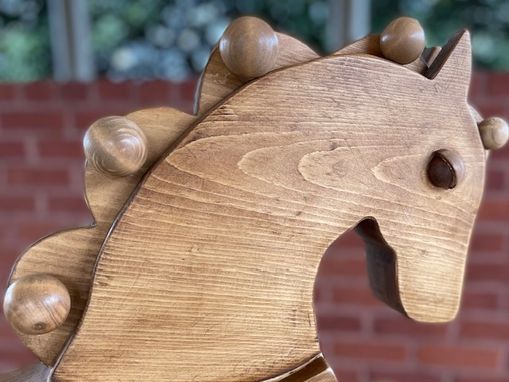 Custom Made Handcrafted Wood Rocking Horse / Early American