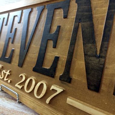 Custom Made Family Name Sign Established Name Sign Wood Carved Sign 3d Caving Family Gift Anniversary Gift