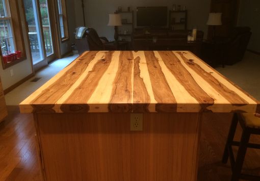 Custom Made Solid Hickory Bar Top / Island Top