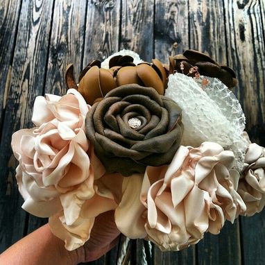 Custom Made Leather Flower Bridal Bouquets