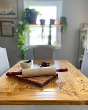 Custom Made Grimmway Farmhouse Style Dining Table - White Farmhouse Dining Table