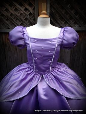 Custom Made Sofia The First Princess Inspired Dress Gown - Adult Size With Pearls