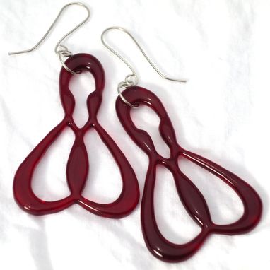 Custom Made Glass Earrings, Fused