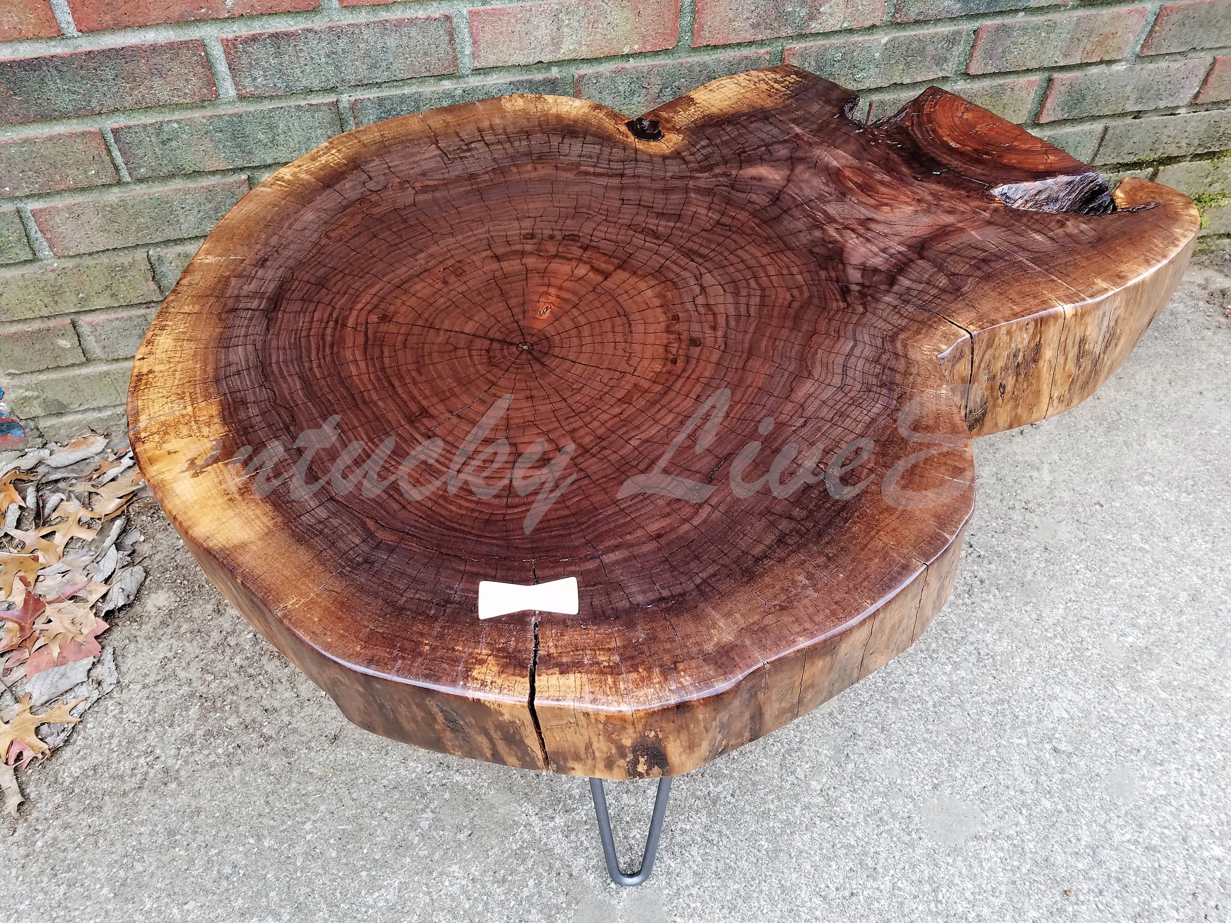 live edge wood slice