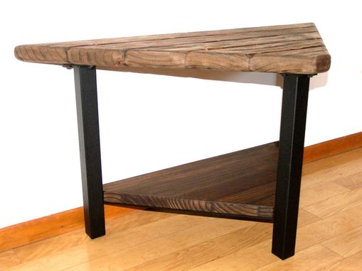 Custom Made Industrial Farmhouse Table; Rustic Bench; Solid Wood And Steel Modern Urban Design