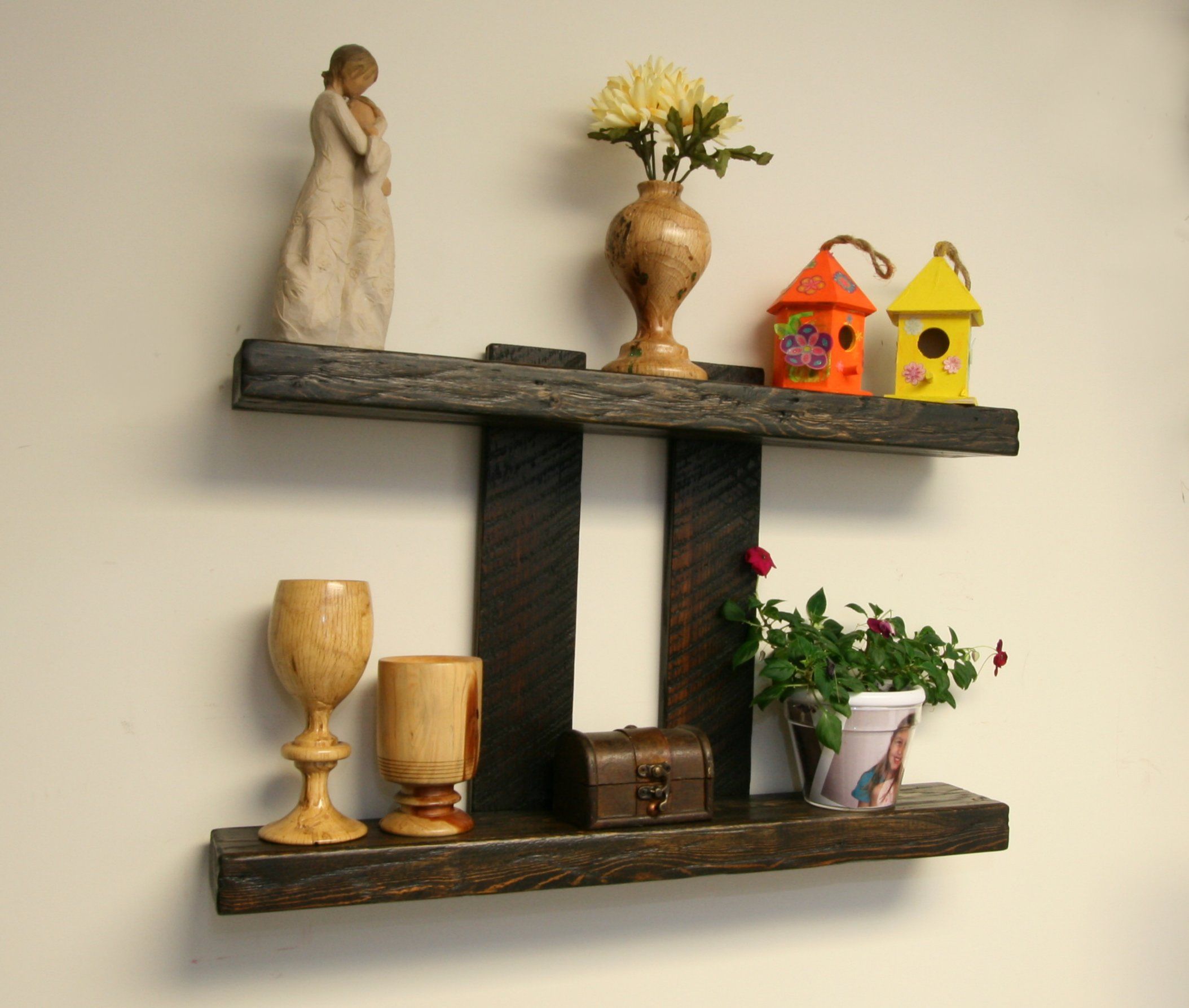 Buy Hand Crafted Decorative Rustic Modern Wall Floating Shelf In
