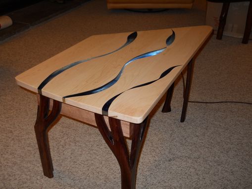 Custom Made Maple End Table With Internal Light