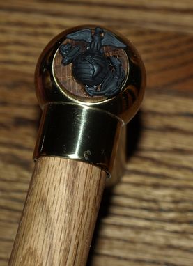 Custom Made Military Style Cane With Name Down Front