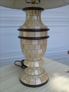 Custom Made Woodturned Small Table Lamp