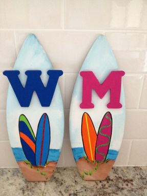 Custom Made 1ft Surf Surfboard Nursery Wooden Wall Letter Names