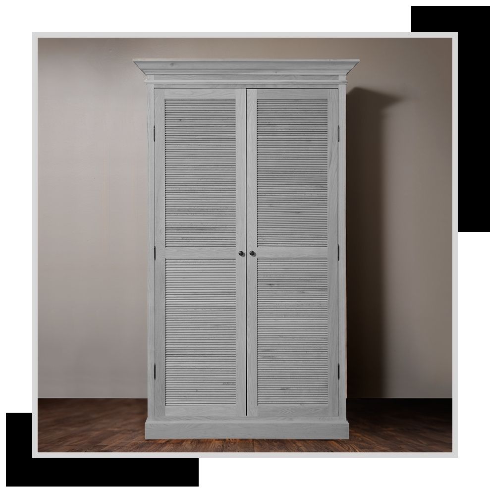 Custom M+A Antique Grey Armoires by Maison+Artisan