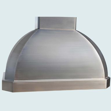 Custom Made Stainless Range Hood With Angled Stack Top