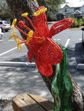 Custom Made Beaded Aztec Lily