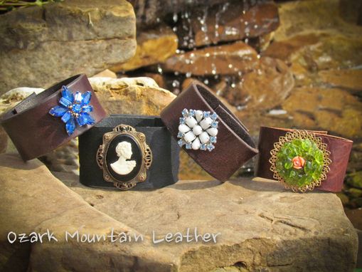 Custom Made Vintage Leather Cuff Or Leather Bracelet