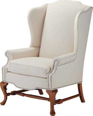 Custom Made Wing Back Chair With Curved Deck (Design Your Own)