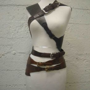 Medieval Leather Corset Belt, Handmade Medieval Leather Corset Belt for  LARP, Tooled Handmade Leather Corset Belt 