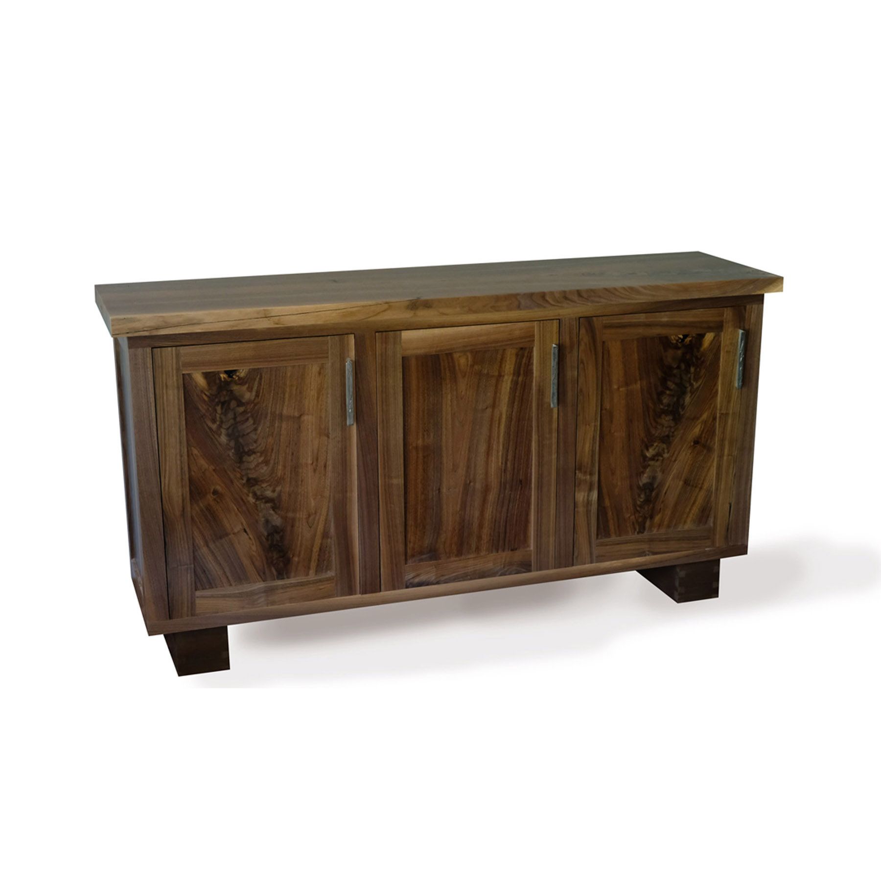 Hand Crafted Black Walnut Slab Entry Table by Stasis Woodworking