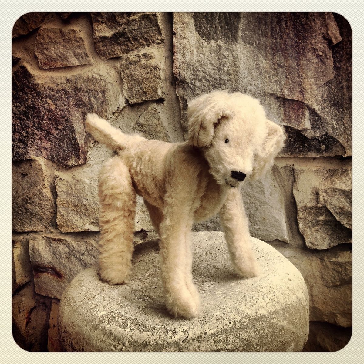 Hand Crafted Jointed Dog Golden Doodle Vintage Style Hand Stitched  hand-crafted-jointed-dog-golden-doodle-vintage-style-hand-stitched