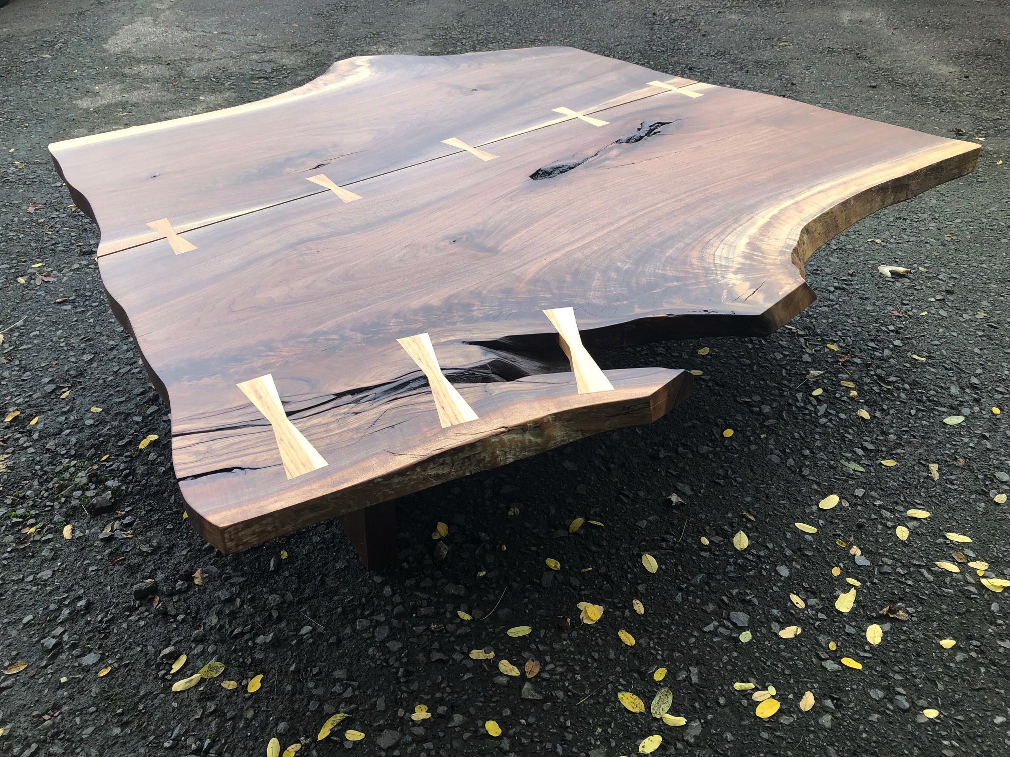 Hand Made Large Nakashima Style Coffee Table by Don Yacovella