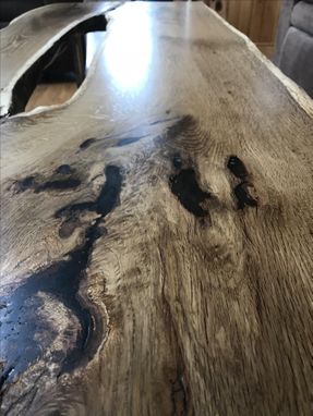 Custom Made Live Edge White Oak Coffee Table