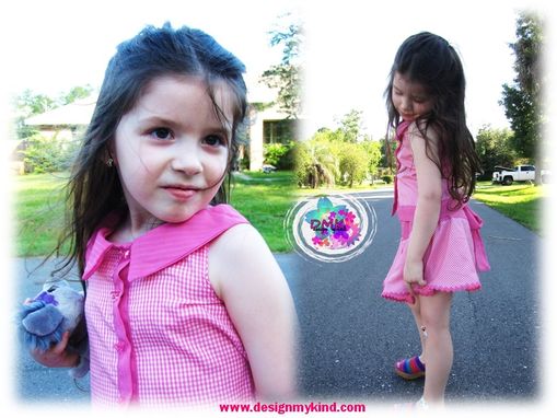 Custom Made Gingham Toddlers & Girls Boutique Blouse & Skirt Set Or Separates