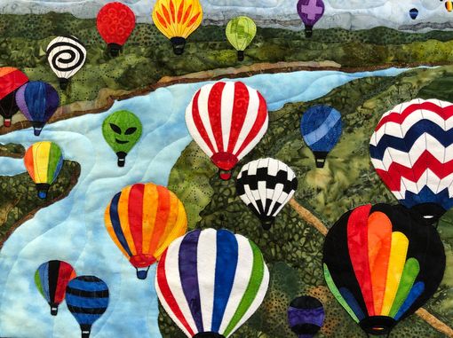 Custom Made Balloon Festival!  Art Quilt
