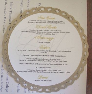 Custom Made 6 Inch Round Diecut Layered Menu Customizable To Your Color Pallette, Your Accents Listing Stats