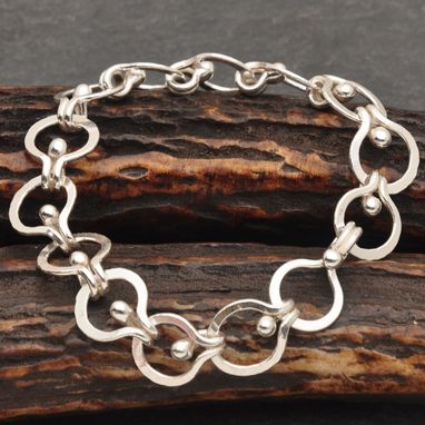 Custom Made Modern Open Weave Loop In Loop Bracelet