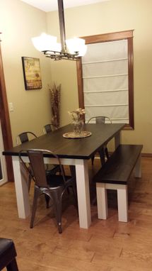 Custom Made White Pine Farmhouse Dining Table