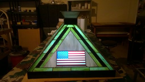 Custom Made Patriotic Military Pool Table Light
