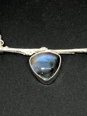 Custom Made Labradorite Twig Bar Necklace Minimalist