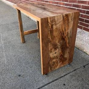 Narrow Desk, Hallway Desk, Thin Desk - Walnut By Brick Mill