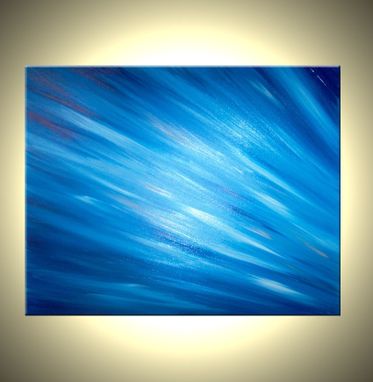 Custom Made Abstract Original Blue Media Painting By Lafferty Sale 22% Off