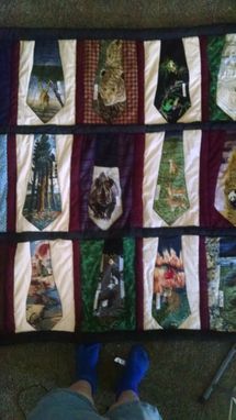 Custom Made Quilt From Ties