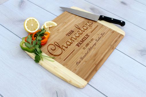 Custom Made Personalized Cutting Board, Engraved Cutting Board, Custom Wedding Gift – Cb-Bam-Chancelors