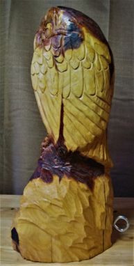 Custom Made Native Red Cedar Hoot Owl Sculpture