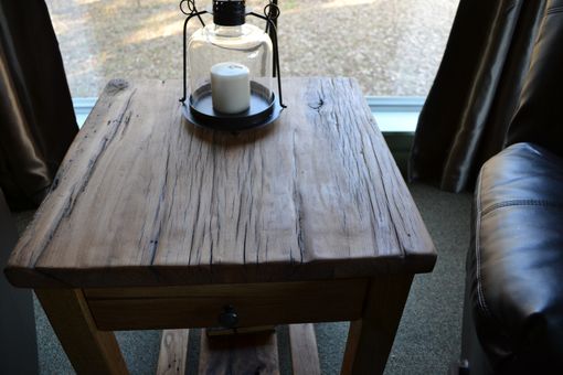 Custom Made Reclaimed Barnwood Side Table